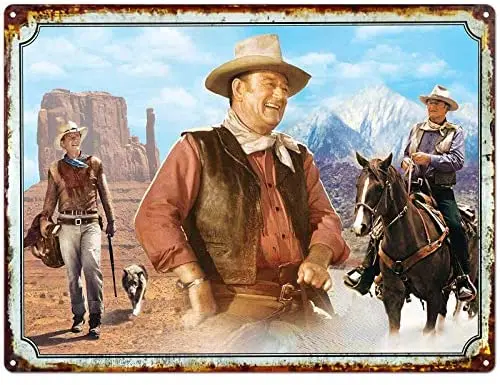 

Винтажный жестяной знак Джон Уэйн-на тропе, поп-Декор для дома, бара, паба, мужская пещера, ностальгия, рекламный плакат, художественная стен...