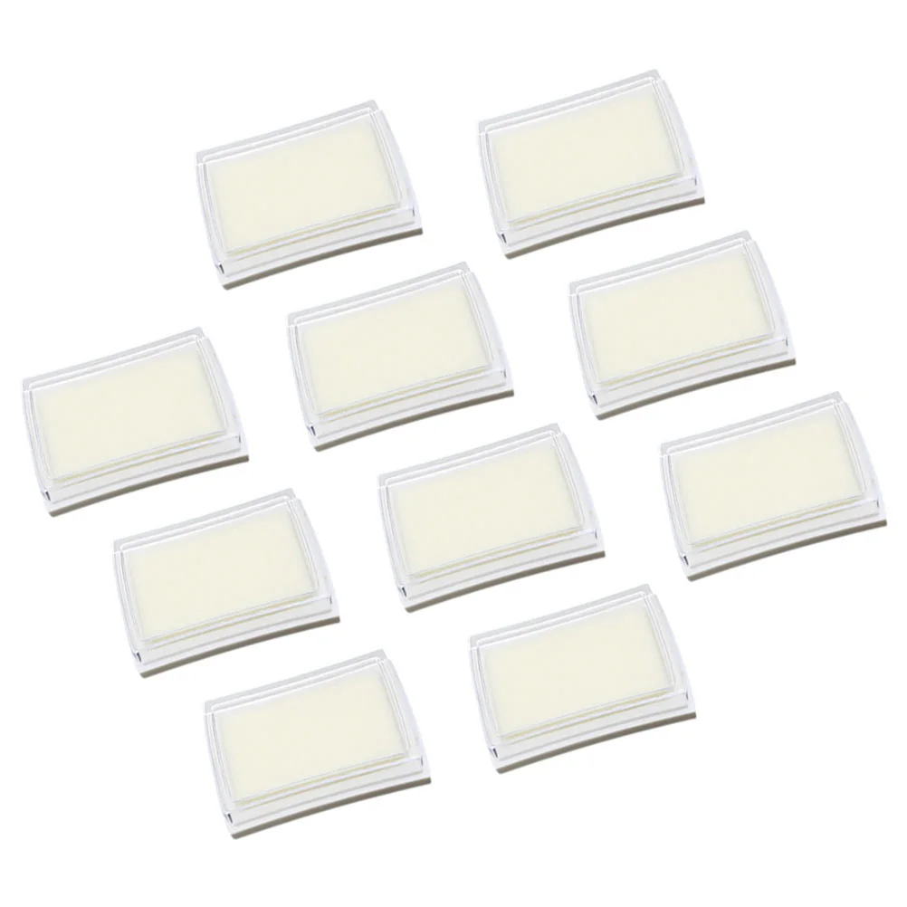 

10pcs Office Washable Fingerprint Ink Pads Blank Diy Ink Pads Blank Sponge Stamp Pads