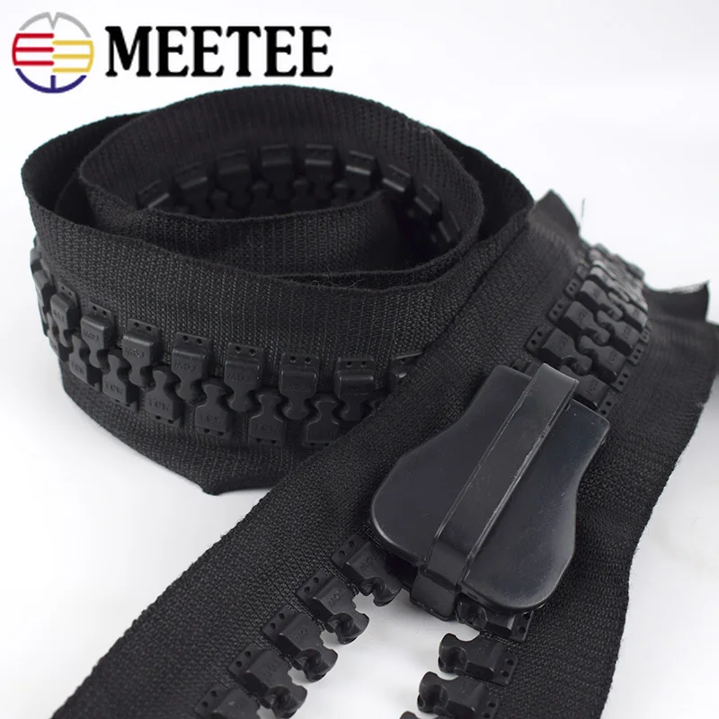 Meetee 1/2M 30# Resin Zipper with Slider Extra Wide Outdoor Tent Bag Clothing Sew DIY Handmade Decoration Accessories AP654