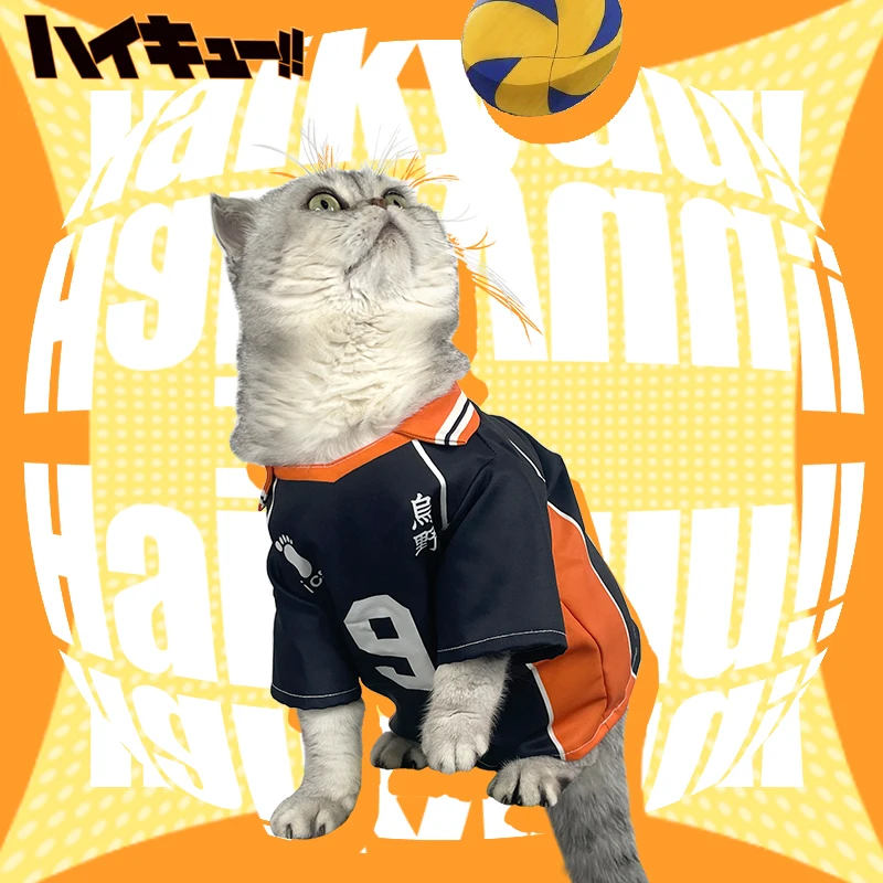 

Anime Tobio Kageyama Haikyuu! Cartoon Little Cat Clothes Coat Cosplay Costumes Take Photo Props Dog Pet Supplies Props