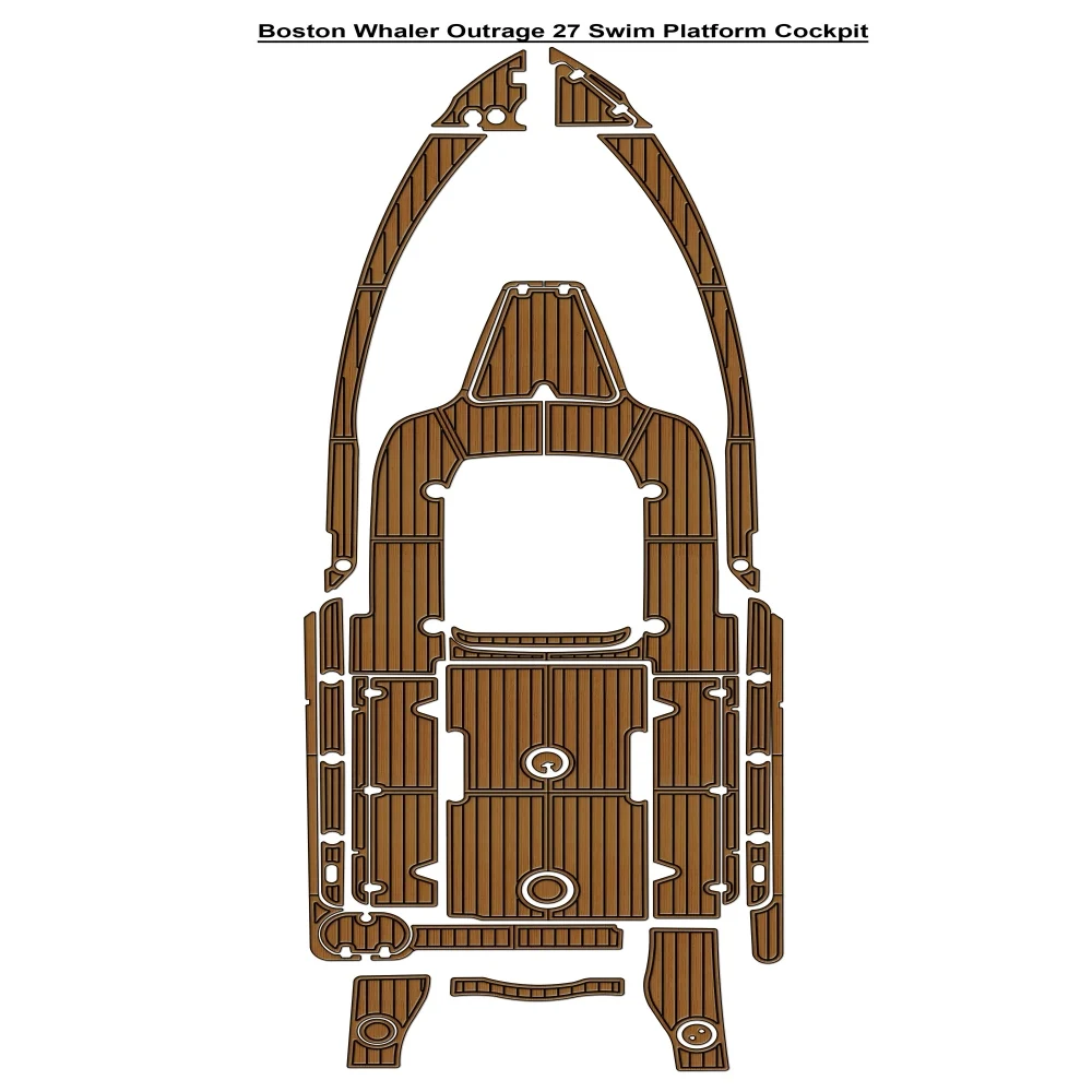 Фото Boston Whaler Outrage 27 Платформа для плавания Кокпита Pad Лодка Пена EVA Коврик для пола из искусственного тикового дерева SeaDek MarineMat Самоклеящийся №1