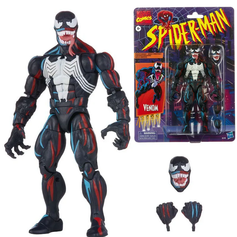 

Marvel Legends Spider-Man Animation Retro Packaging Series Venom 6-Inch Action Figure Collection Venom Sdcc New