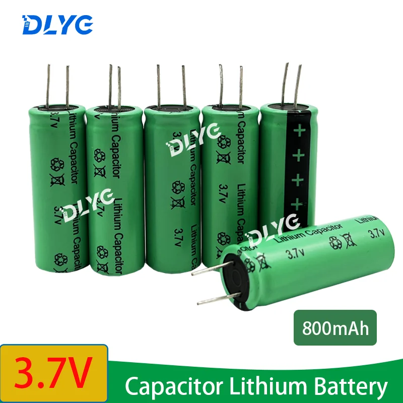 

3.7V 16450 Rechargeable Lithium Titanate Capacitor Battery Fast Charge 800mah for Model Aircraft Electronic Toys Audio LED Light