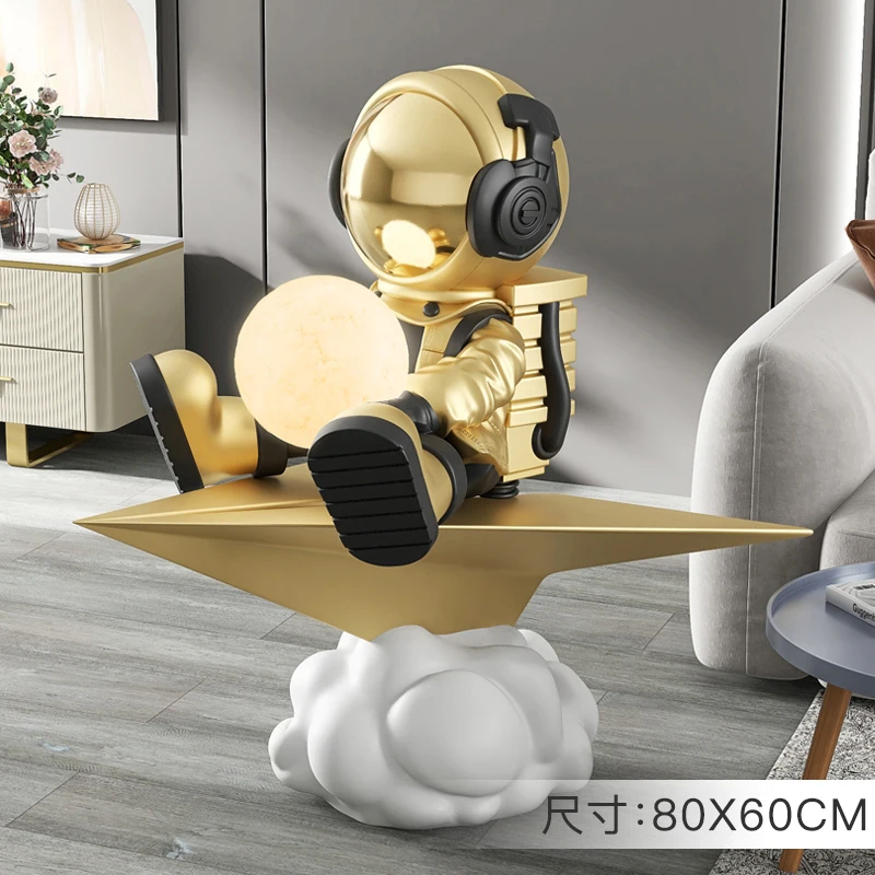 

Creative Home Decoration Interstellar Shuttle Astronauts Lamp Statue Modern Art Resin Crafts Fashion Sculpture Living Room Decor