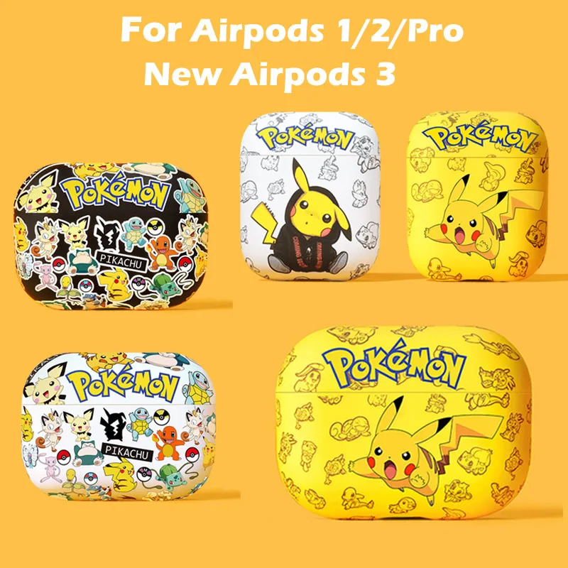 

Pokemon Earphone Case for AirPods 2 3 Pro 3D Cute Cartoon Anime Soft Silicone Cover Wireless Bluetooth Earpods Earbuds Case Gift