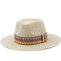 new natural panama soft shaped straw hat summer womenmen wide brim beach sun cap uv protection fedora hat