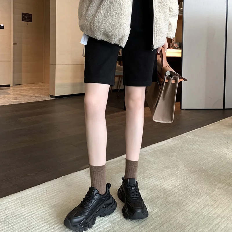 Sneakers Fashion Women Shoes Leather Casual Shoes Woman Trainers Lace-Up Platform Sneakers Women Vulcanize Shoes