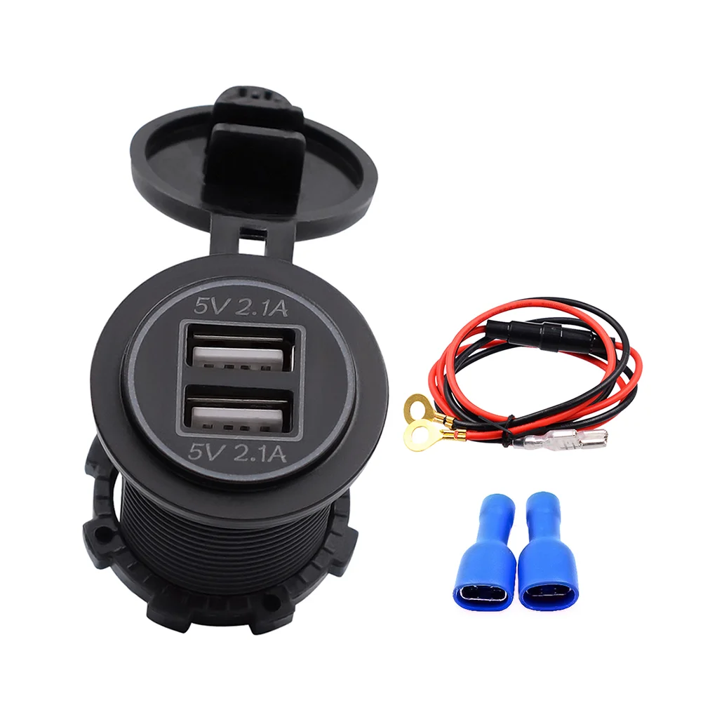 

Dual Port Car Power Outlet Lighter Phones Charging Motorcycle