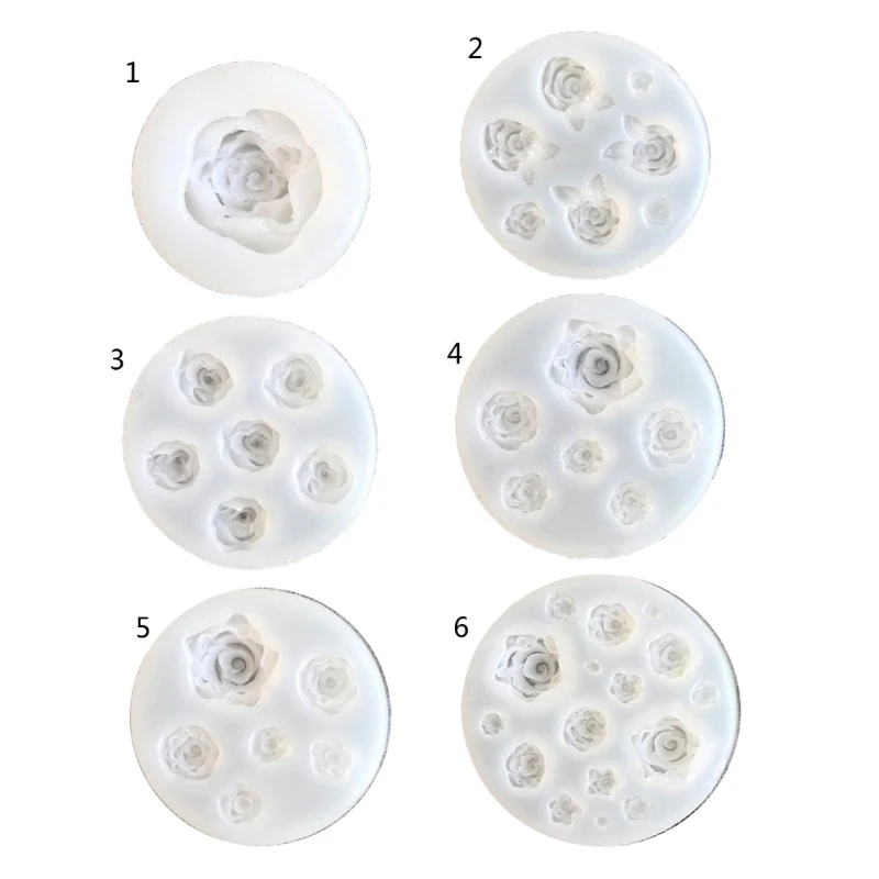 

L5YA Diy изделия ручной работы маленький цветочный орнамент силиконовая форма ароматические гипсовые украшения капля клей смола