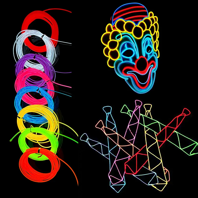 

1/3/5m Flexible Neon Light Bar Dance Party Atmosphere Decoration Lamp Wire Birthday Party Flexible Led Glow Scene Accessories