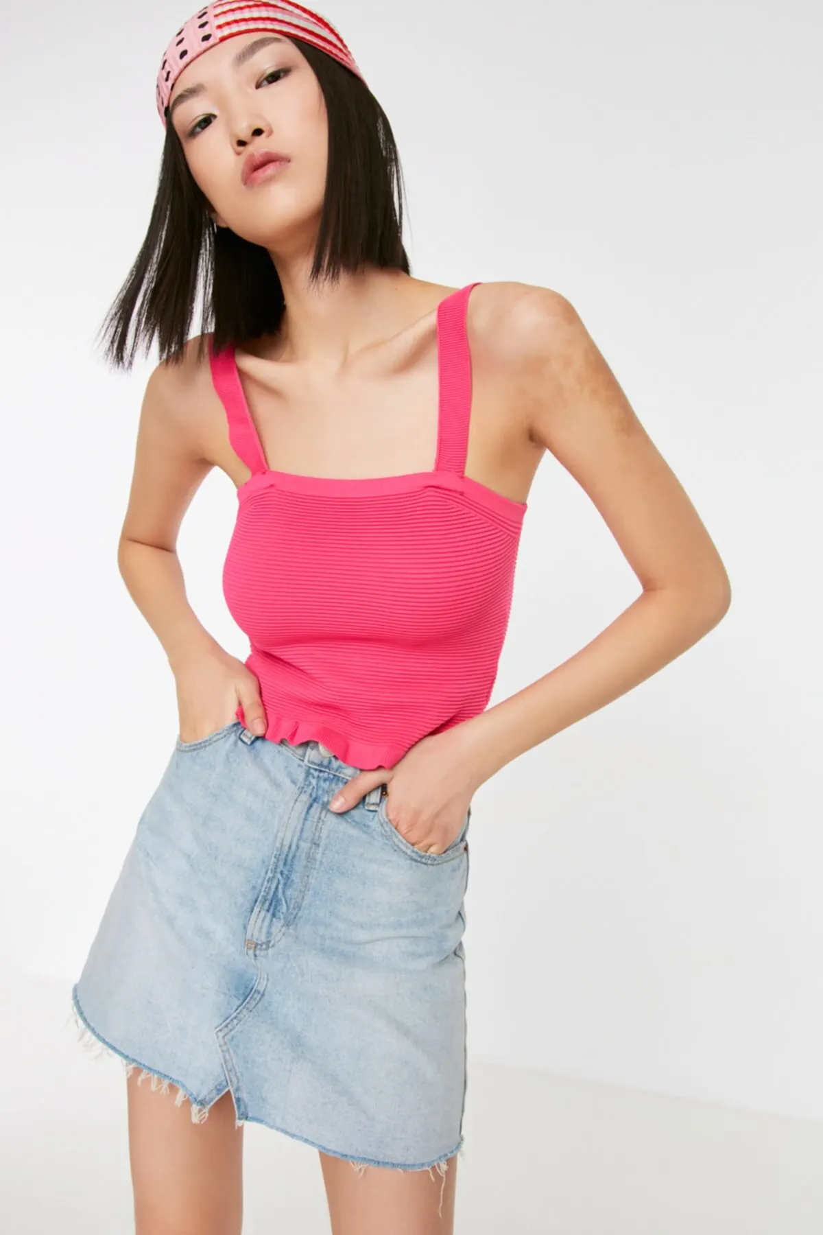 

Women's Summer Crop Top Blouse Pink Strap sportswear Blouse Casual Tank Top Vest Blouse