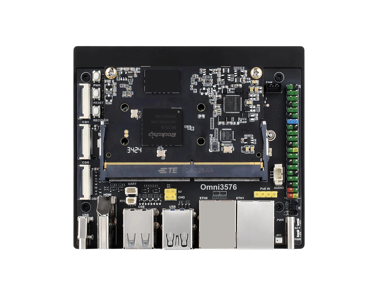Фото Waveshare Luckfox Core3576 Плата разработки Edge Computing, Rockchip RK3576 Восьмиядерный процессор 2,2 ГГц, 6 ТОП вычислительного питания NPU №1
