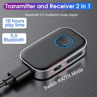 bluetooth 5 0 audio transmitter receiver 2 in 1 3 5mm audio aux adapter for car tv headphone speaker audio music aux hands free