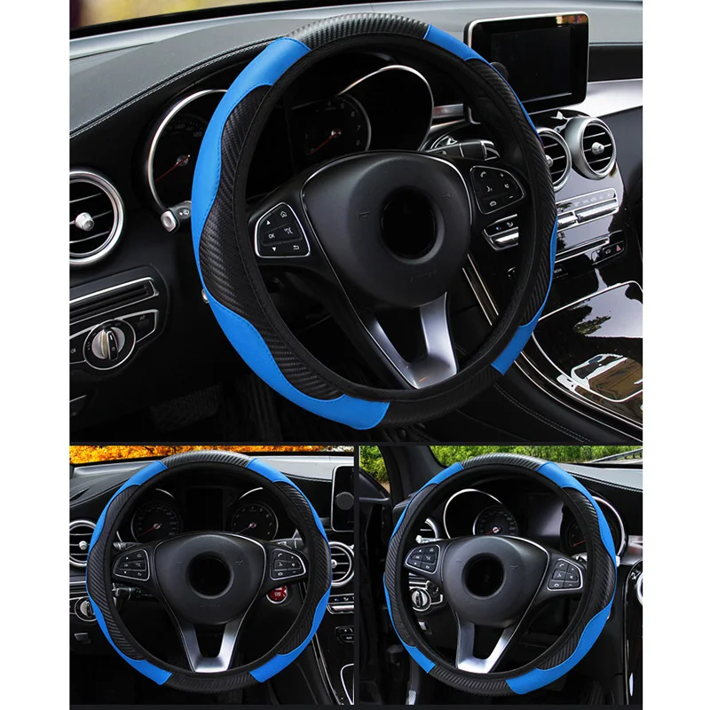 

Car Steering Wheel Cover Trim 38CM Auto Elastic Replacement Automotive