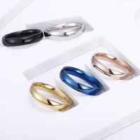five color glossy 4mm inner and outer ball rings japanese and korean popular jewelry valentines day gifts couples fingers