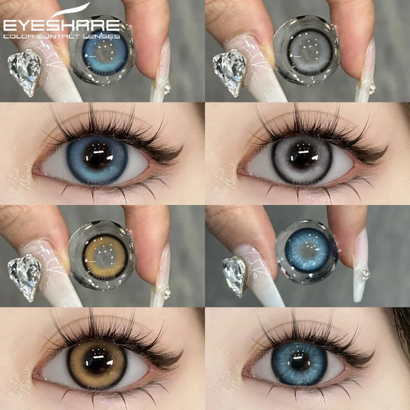 

Цветные линзы для глаз EYESHARE цветные контактные линзы для глаз 1 пара натуральных контактных линз ежегодные синие линзы для глаз Косметика Макияж