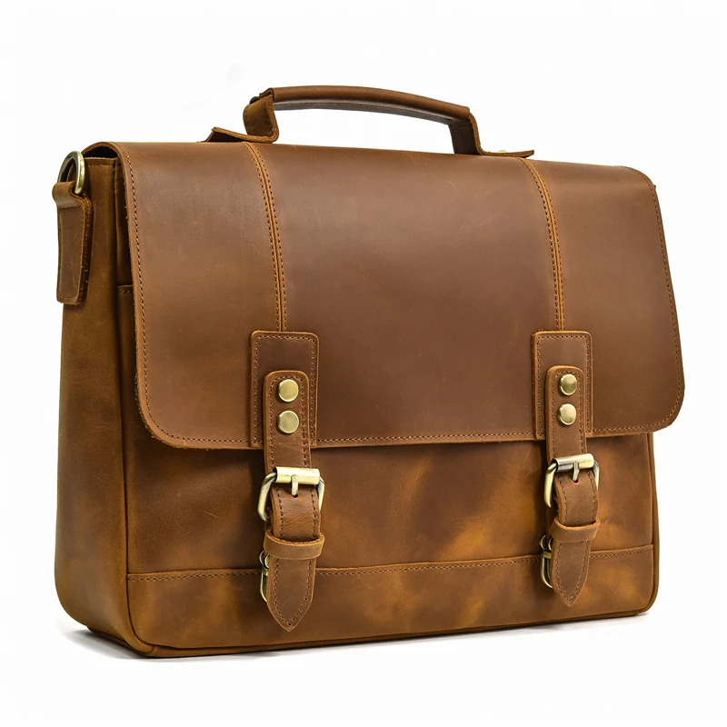 

Bag Business Men Briefcase Shoulder Briefcases Leather Laptop Bag Travel Computer Bag Genuine Male Designer Leather Of Brand