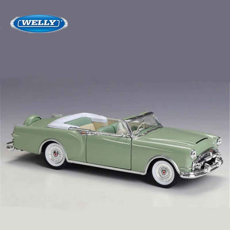WELLY 1:28 1953 Packard Caribbean Alloy Classic Car Model Diecast Metal Toy Sports Car Model Simulation Collection Children Gift