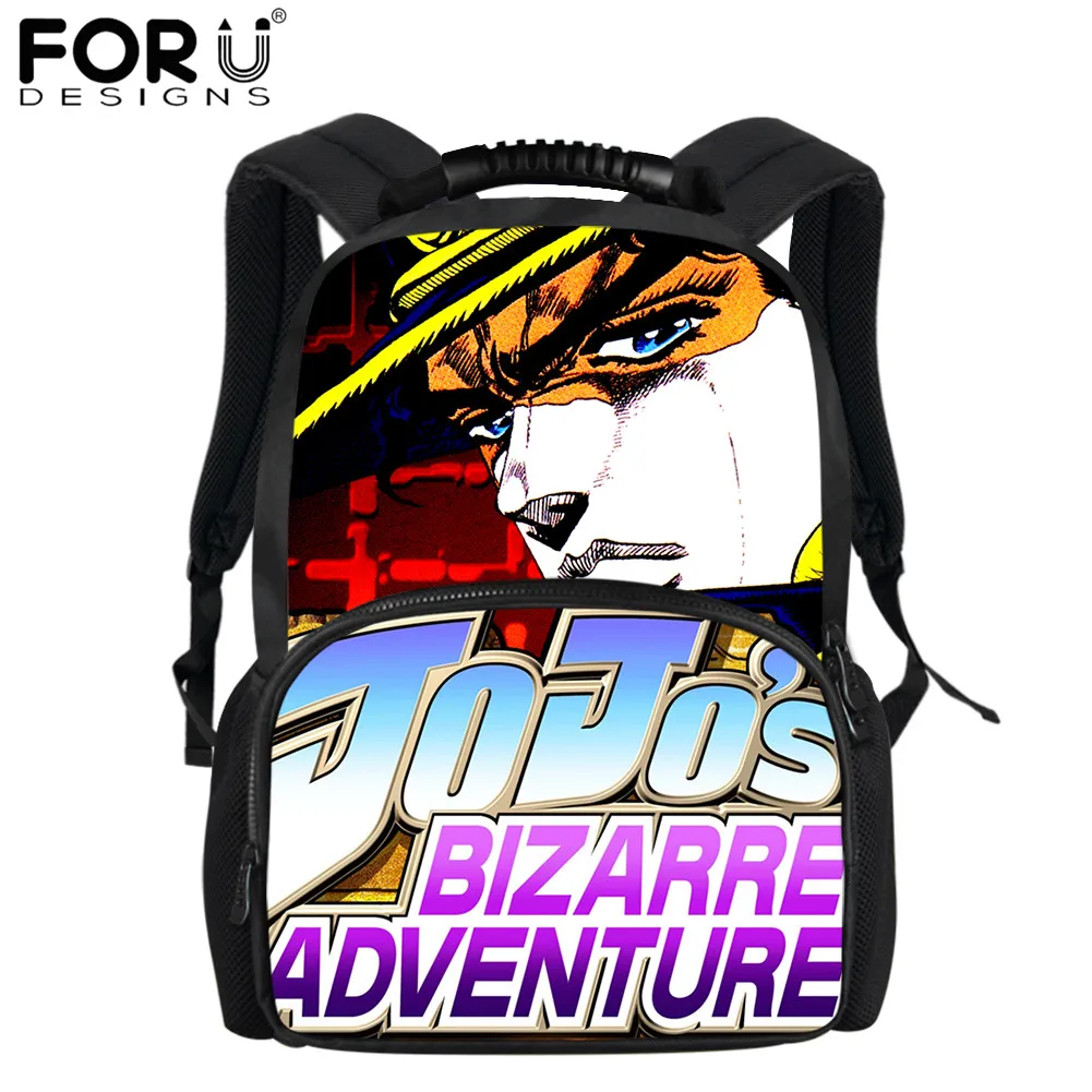 

FORUDESIGNS Hot Anime Jojo Bizarre Adventure Schoolbag for Primary Secondary School Students Boys Travelling Bagpack Backpack