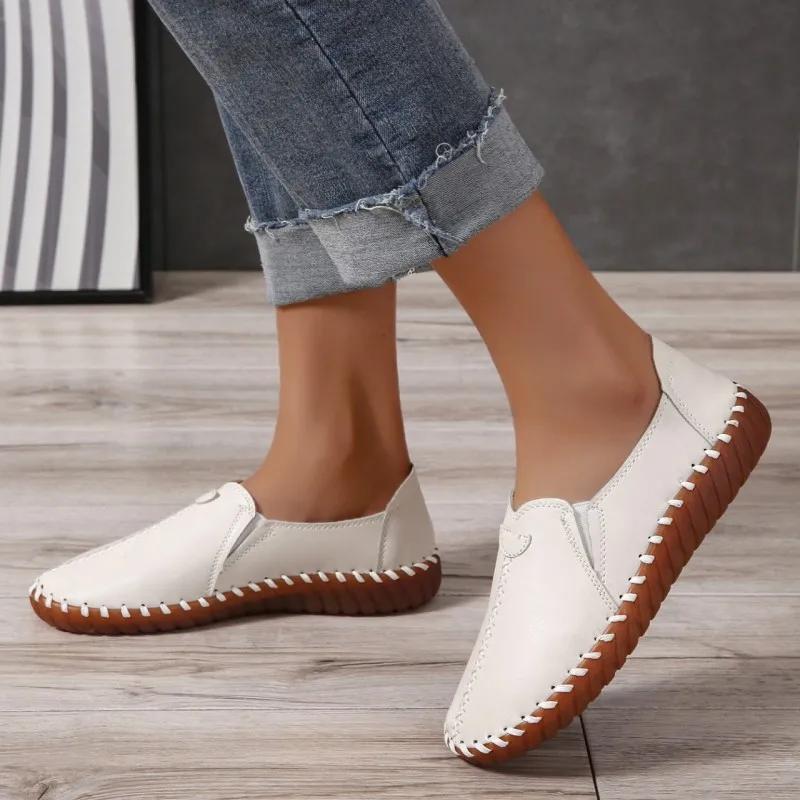 

BCEBYL Summer Fashion New Flat Bottom Round Toe Shallow Mouth Casual Comfortable Single Shoes Zapatos Mujer Sneakers