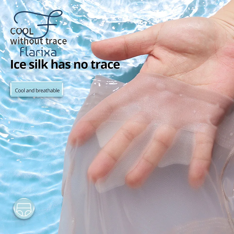 Flarixa Женские Ультратонкие Защитные Шорты Из Ледяного Шелка С Высокой Талией