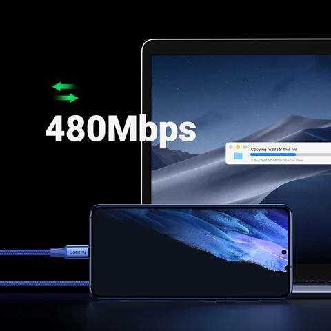 【 в продаже】UGREEN USB-кабель 100 Вт Type C to Type C для MacBook Samsung PD100W USB Type C Кабель для быстрой зарядки QC4.0 USB C