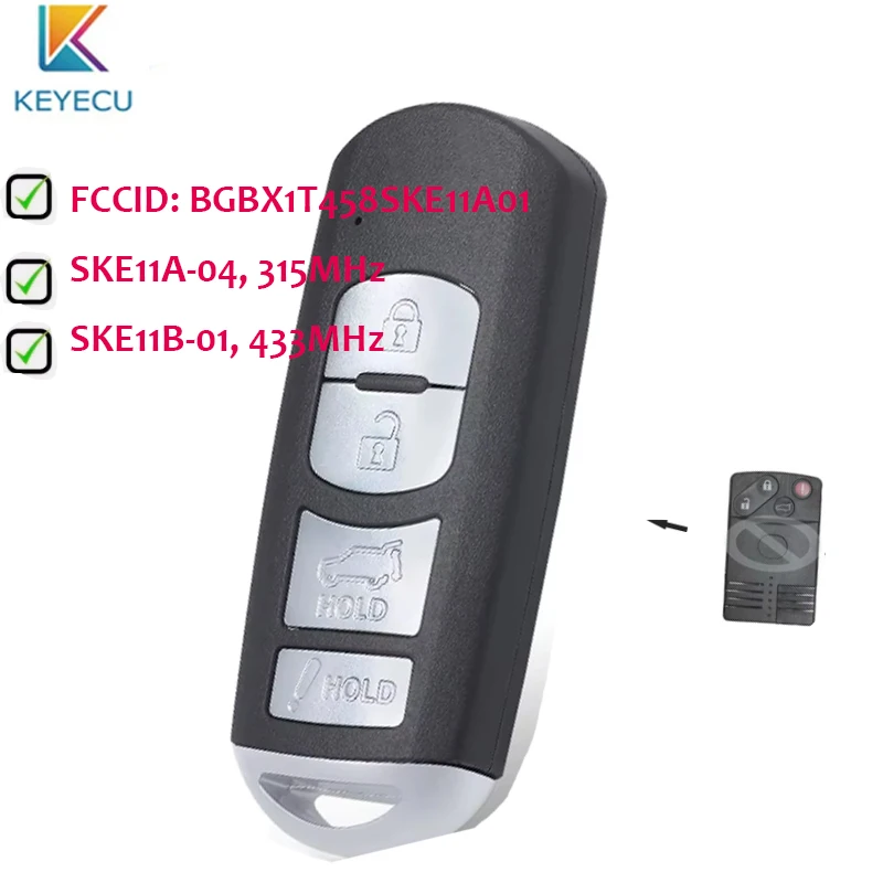 Модернизированный умный дистанционный брелок KEYECU для Mazda CX7 CX9 2007 2008 2009 FCCID: