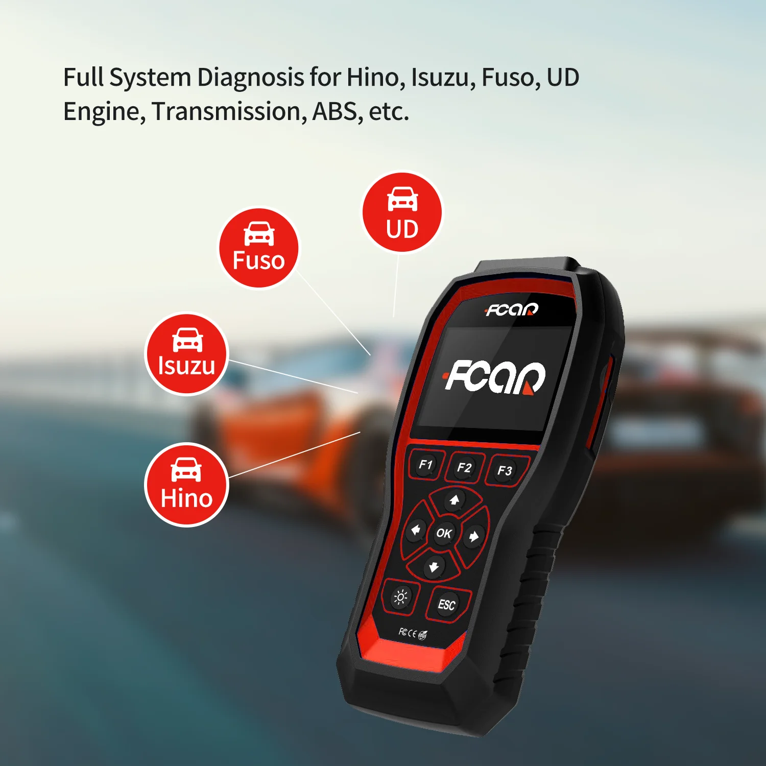 Сканер Fcar HDS 300 + OBD2 считывание кодов неисправностей ABS DPF основная диагностика