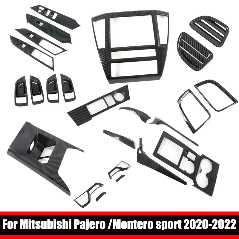 

Для Mitsubishi Pajero Montero sport 2020 2021 2022 аксессуары для интерьера консоль коробка передач Панель окно переключатель панель управления рамка