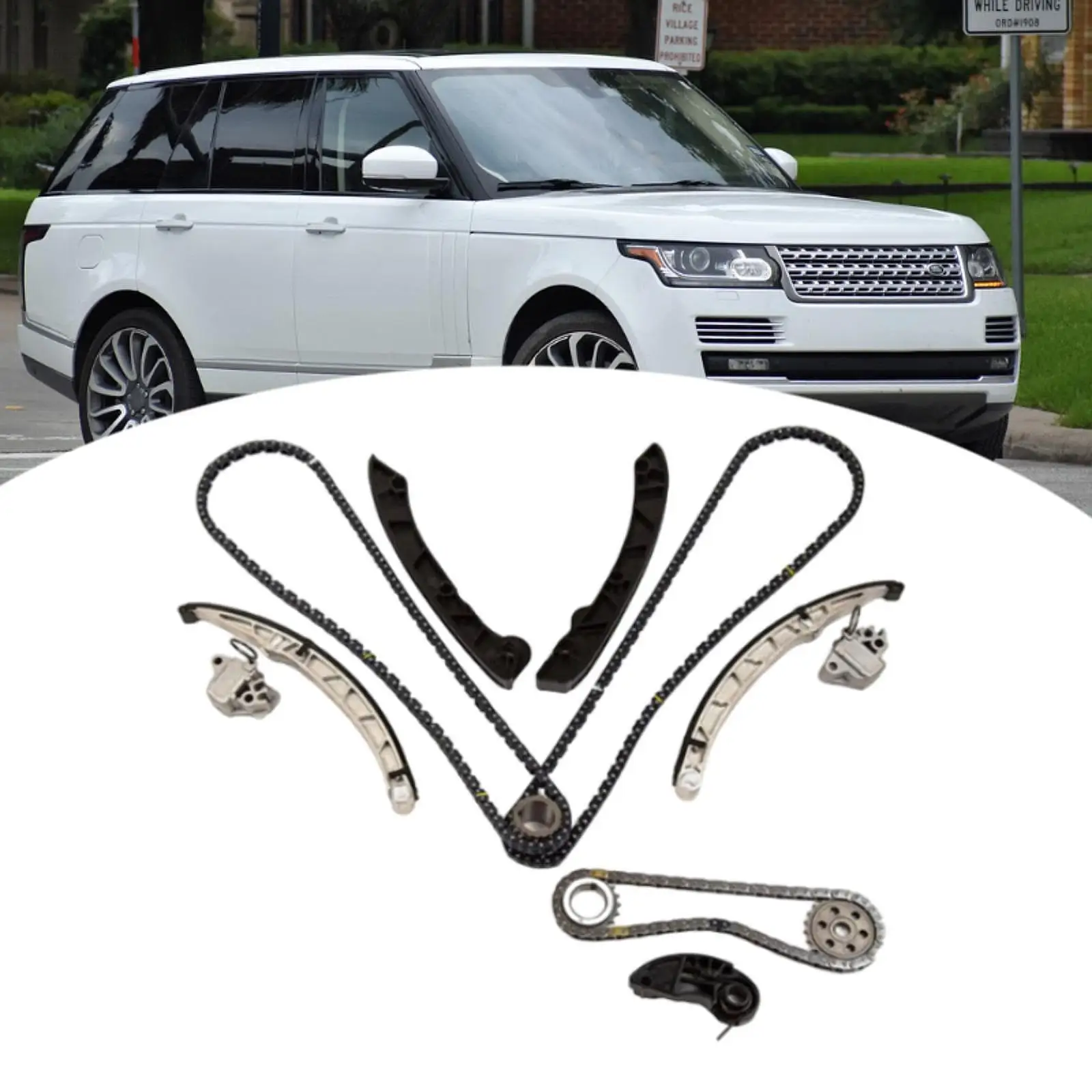 Комплект цепи ГРМ LR 011218 Прочные детали двигателя автомобиля для Land Rover LR4 5.0L 5000cc V8