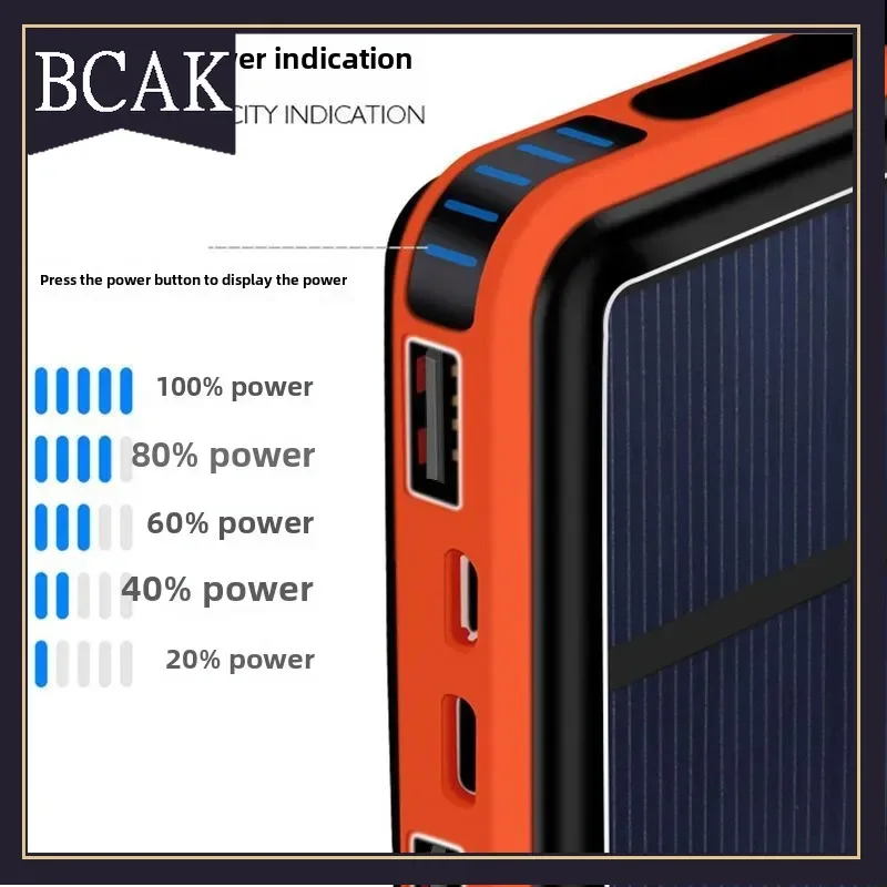 Горячий стиль BCAK беспроводной внешний аккумулятор 10000 мАч солнечный мобильный