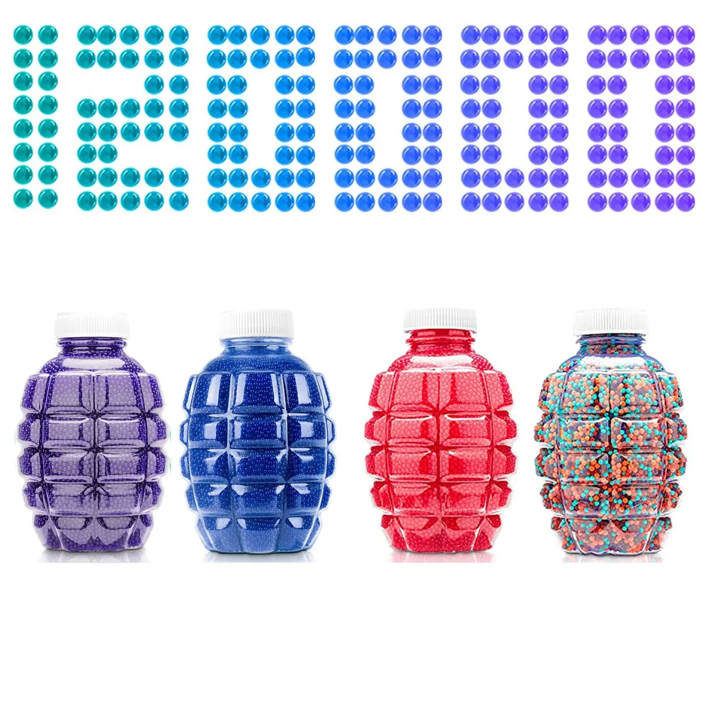 

7-8mm Water Beads Gel Ball Blaster Refill Ammo Splat Bullets Growing Rainbow Color Splatrball for Gel Ball Gun Toy Accessories