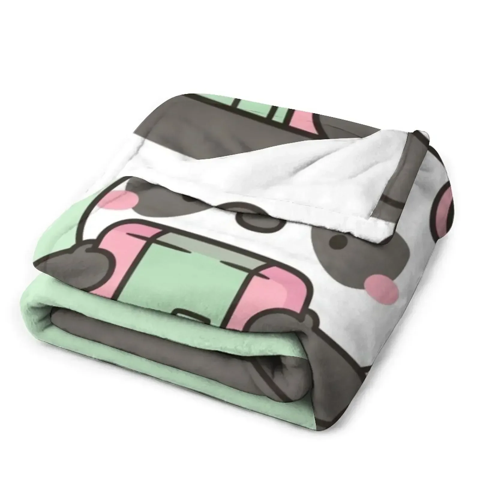 Милая маленькая панда-геймер с наушниками одеяло детские фланелевые покрывала