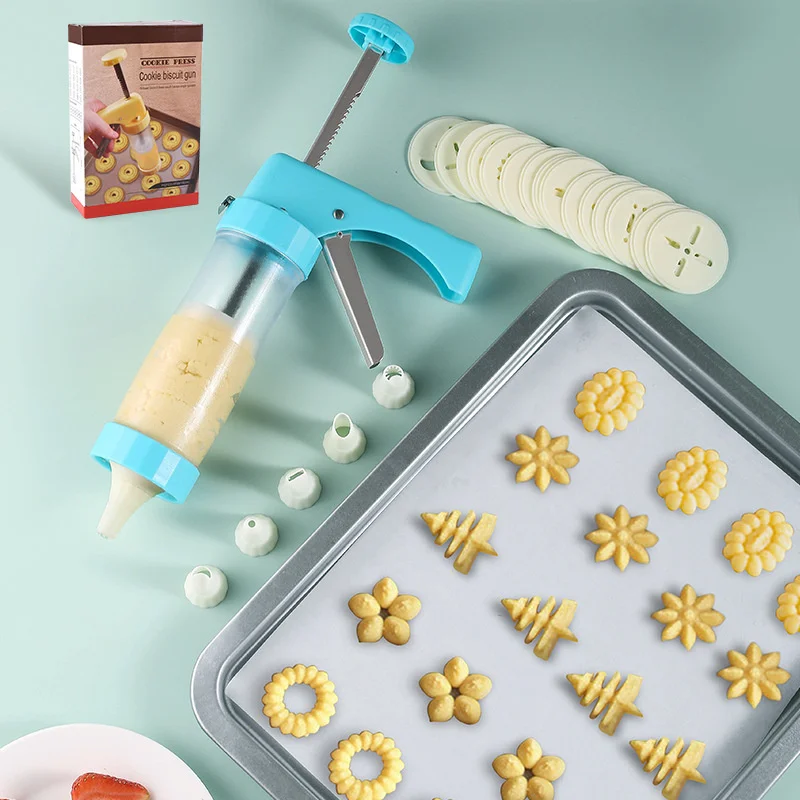 

DIY Manual Cake Cream Decorating Gun Sets Cookie Making Machine Multiple Nozzle Mold Pastry Syringe Extruder Kitchen Baking Tool