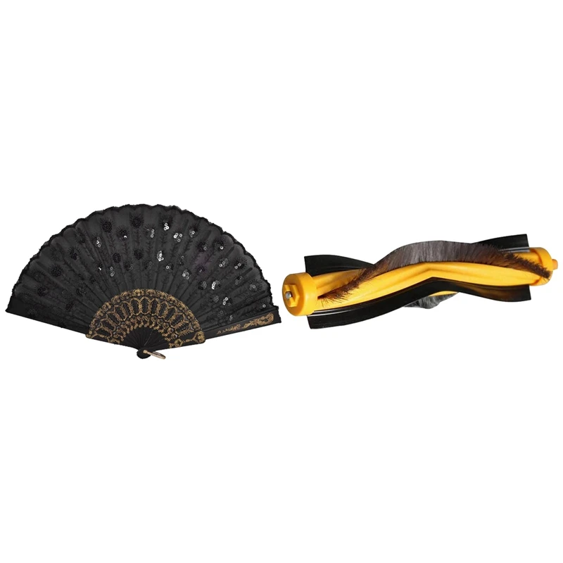 

1 шт., складной Ручной Веер с цветочной вышивкой и 1 шт.