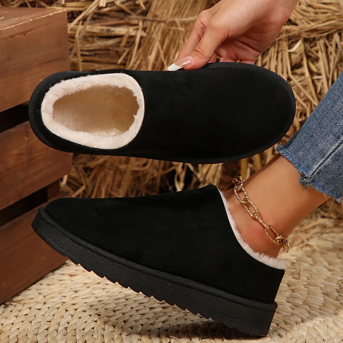 Зимние сапоги женские зимние новые кашемировые теплые ботинки на толстой