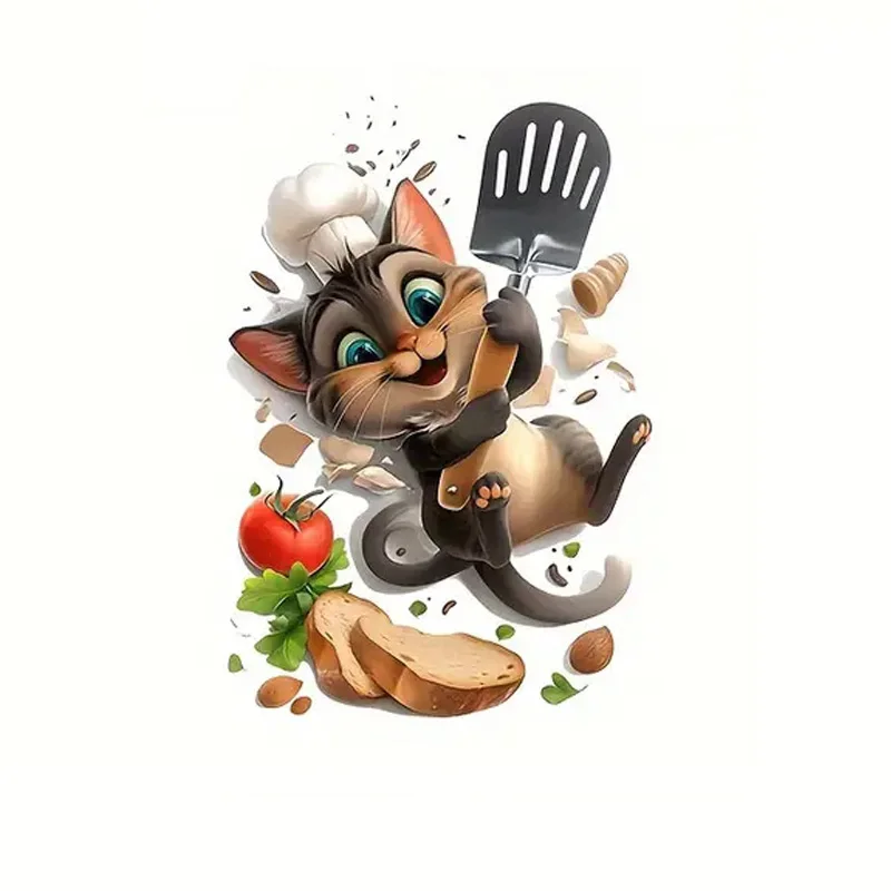 

Водонепроницаемая наклейка на стену "Шеф-кот", ПВХ