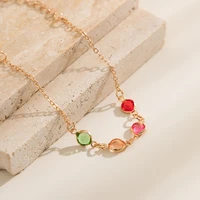 new luxury fashion gold metal adjustable hand jewelry set crystal bracelet jewelry for women girl jewelry accessories