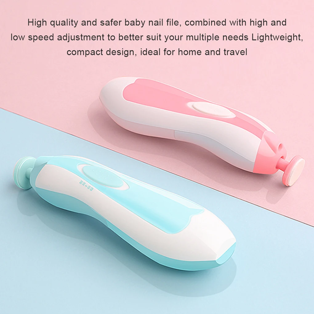 

Kids Newborn Hands Foot Nail Trimmer Electric Polishing Grinding Manicure Fingernails Clippers Scissors Toddler Pink