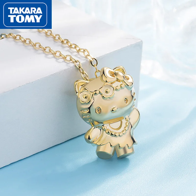 

TAKARA TOMY дамские милые Мультяшные Hello Kitty подвесное ожерелье классическое универсальные ювелирные изделия подарок для девушки
