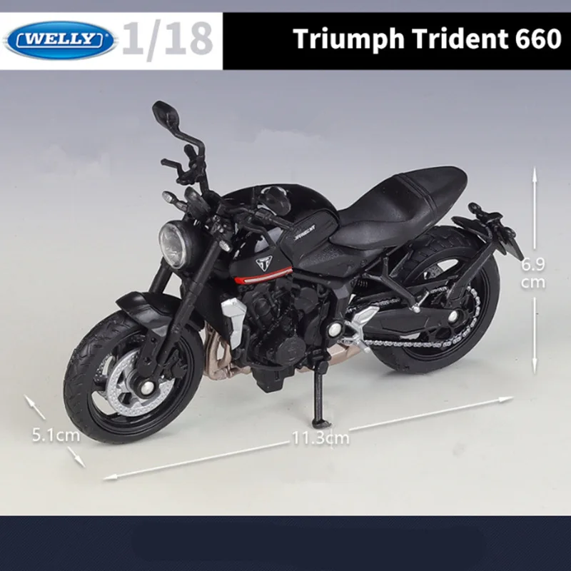 WELLY 1:12 Triumph Trident 660 модель гоночного мотоцикла из сплава имитация литья под