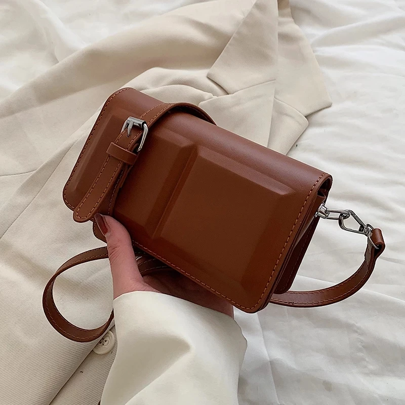 

Women Cute Mini Chocolate Chunks Crossbody Messenger Bag 2022 Summer PU Leather Fashion Shoulder Bag Designer Shopper Handbags P