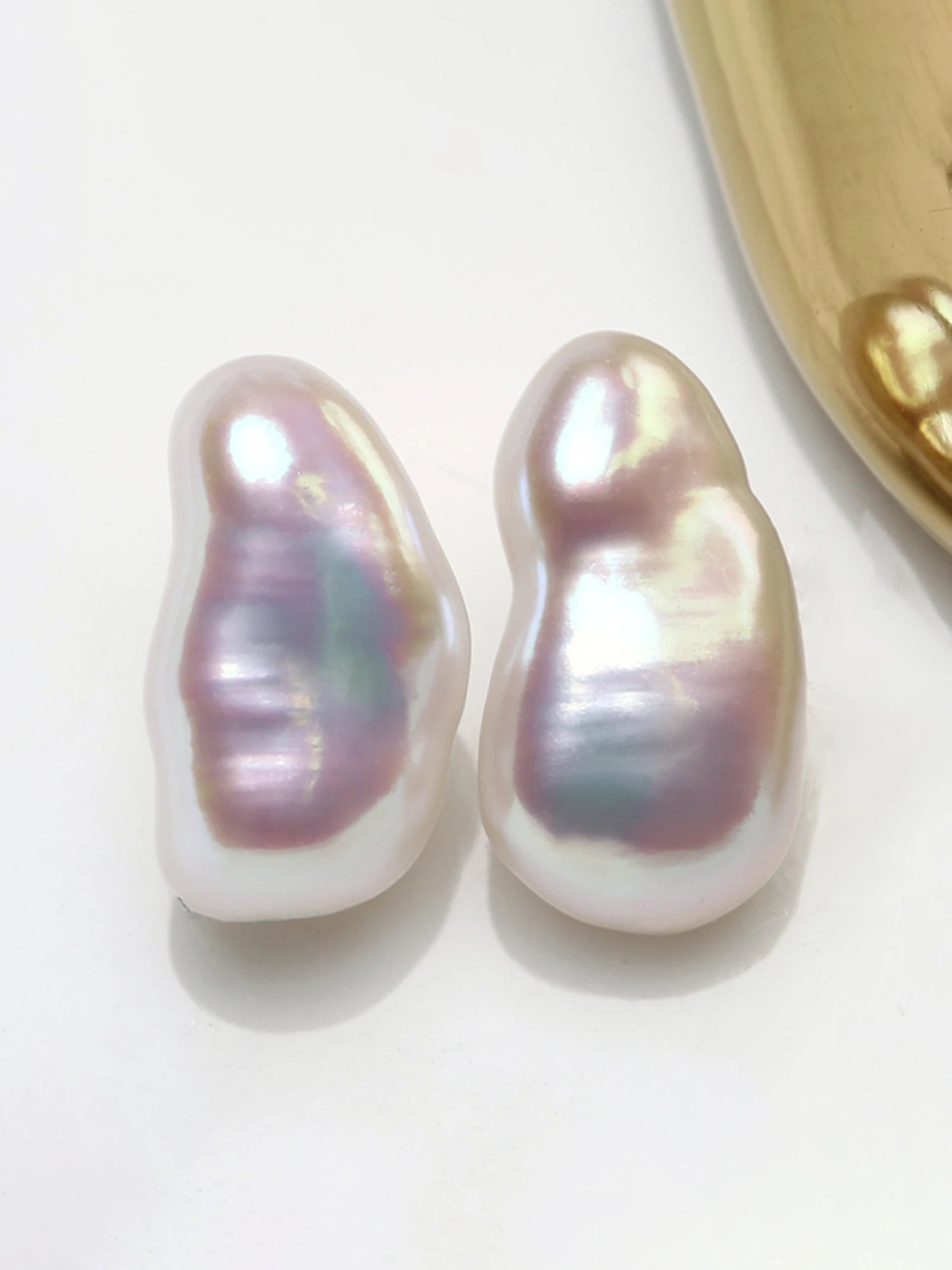 [5 мм Saiao White Keshi] Натуральная вода Бессердечный жемчуг Keshi Aurora Germ