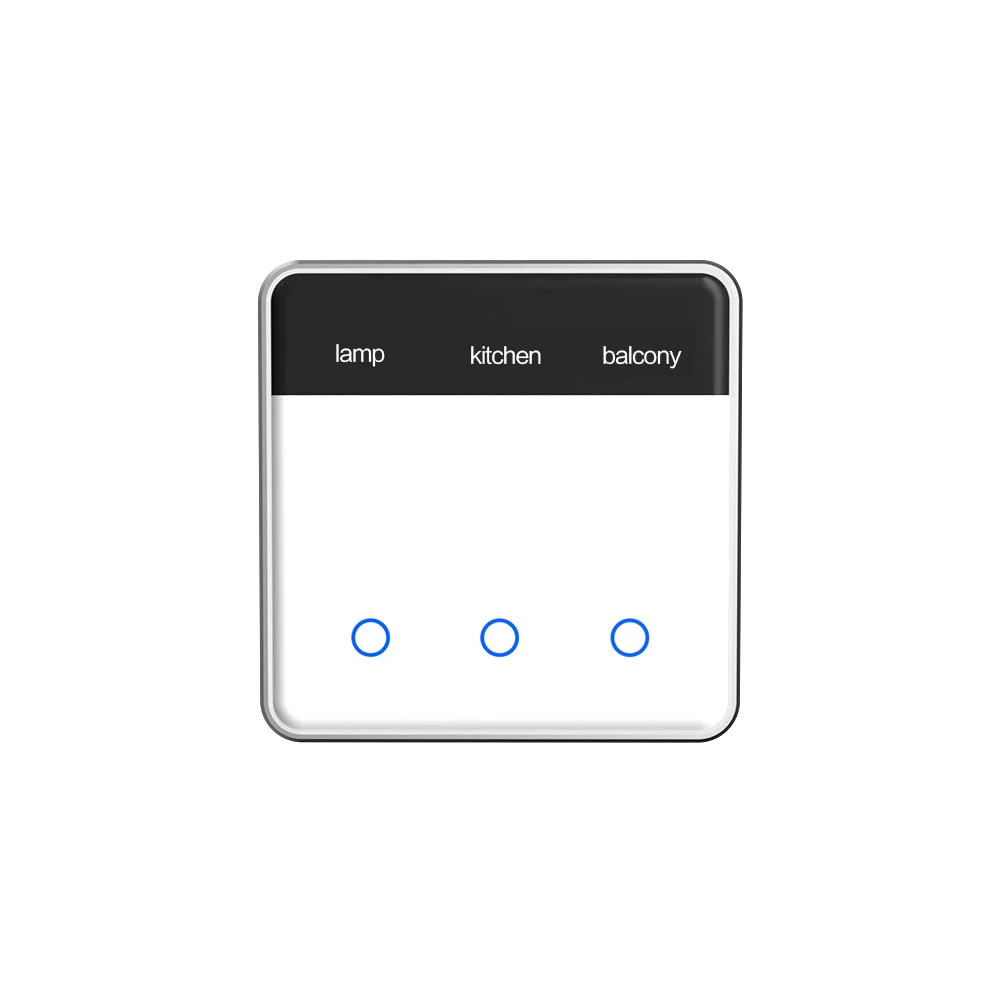 

Zemismart Zigbee DIY Name Smart Switch с экраном дисплея EU Light Touch Panel Switch Работа с приложением Tuya Alexa Google Home