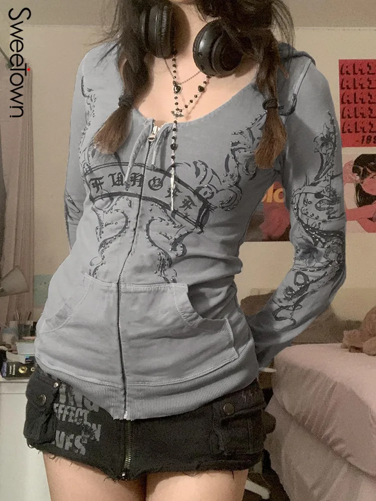 

Женская толстовка с капюшоном, на молнии, с длинным рукавом