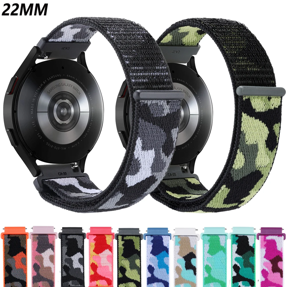 

Ремешок для смарт-часов Xiaomi Huami Amazfit GTR 4/3/2-2E, спортивный нейлоновый браслет с петлей на липучке для Amazfit GTR 3 Pro, наручные браслеты, 22 мм