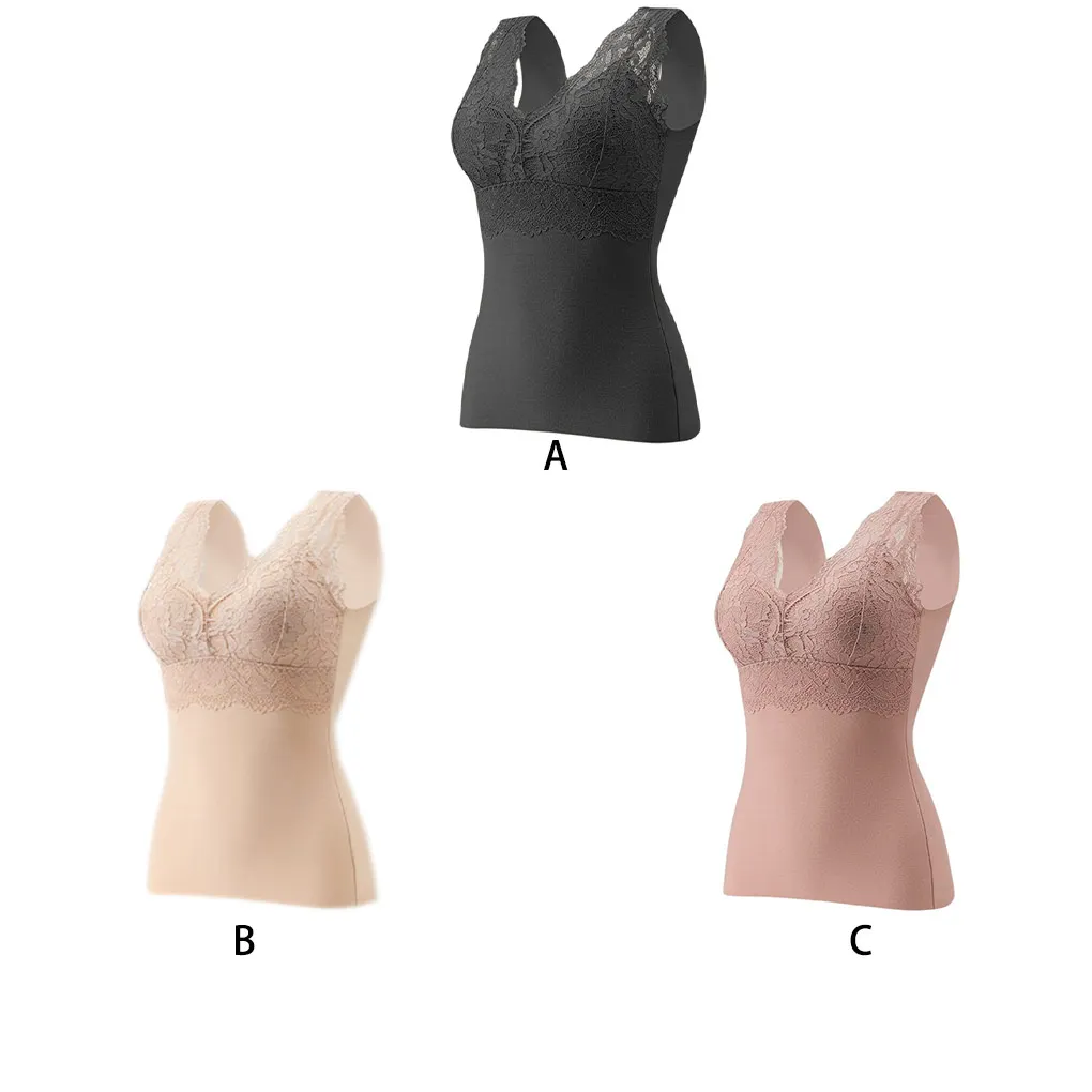 

Thermal Underwear with Bra Female Cold Winter Warm-keeping Slimming Top Warming Clothes Accessory for Bedroom Travel