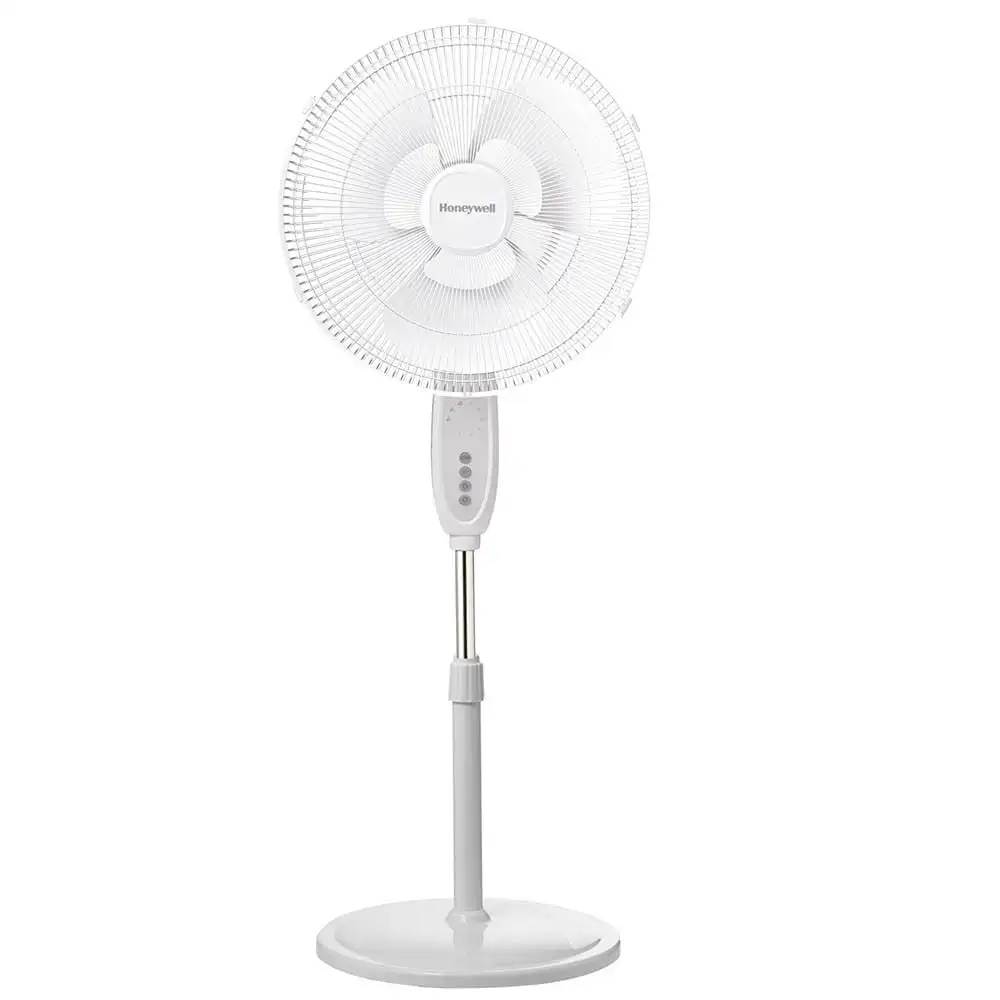 

16" Double Blade Pedestal Stand Fan, HSF1640W, White