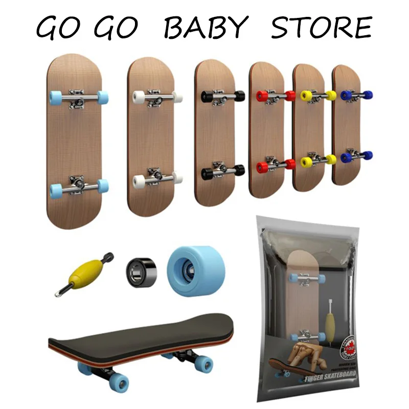 

1Set Finger SkateBoard Wooden Fingerboard Toy Professional Stents Fingers Skate Set Novelty Children Christmas Gift