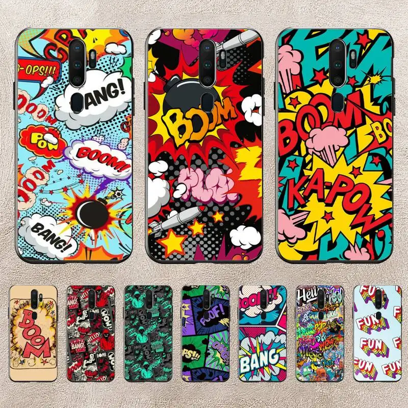 

BOOM WordArt Phone Case For Redmi 9A 8A 6A Note 9 8 10 11S 8T Pro Max 9 K20 K30 K40 Pro PocoF3 Note11 5G Case